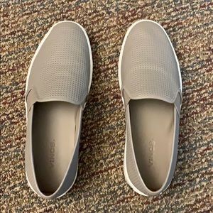 Grey Vince Blair 5 perforated slip-on sneakers